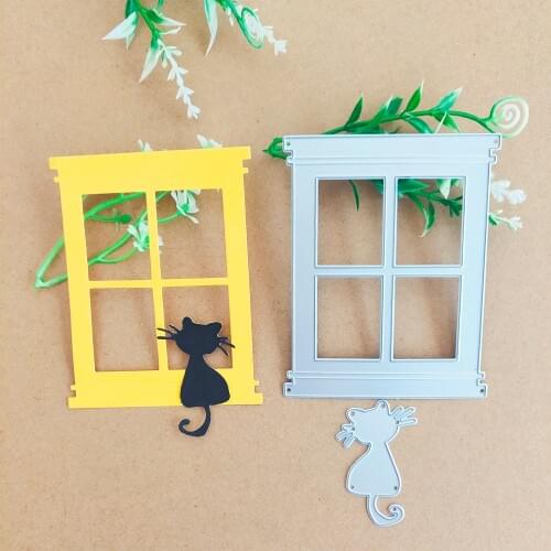Cat combination window and cat decorative metal cutting die cutting card knife stamping die