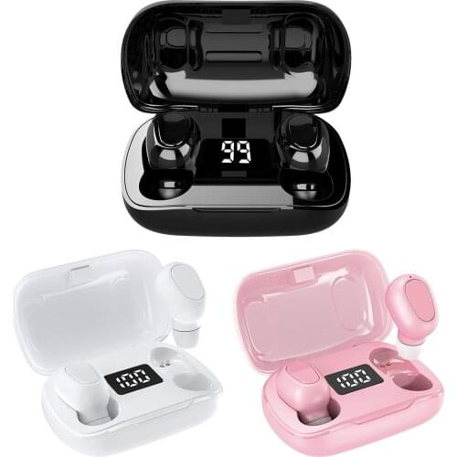 L21 Pro TWS Bluetooth Earphone True Wireless Bluetooth 5.0 Stereo Earbuds With Digital Display Charging Case For Huawei Xiaomi