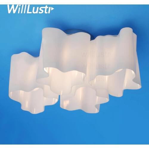 Logical Lounge living modern ceiling lamp twist frosted milky glass shade white cloud lighting quadruple nested light 1 3 4 6
