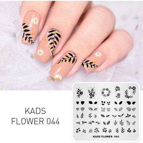 Fashion Style Flower Grass Design Plates for Stamping Stainless Steel Nail Art Stamping Plates Manicure Templates Stamper