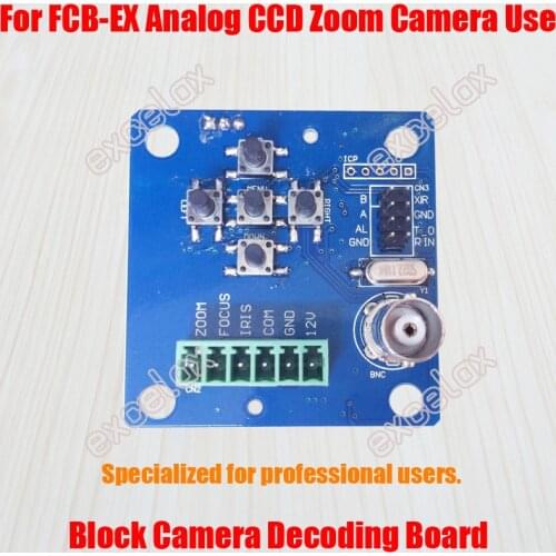 Zoom Camera Module CVBS BNC Decoding Board for FCB-EX CCD Series Analog Block Camera w/ RS485 Focus OSD Menu Control by Excelax