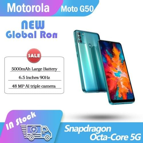Original Global Rom Lenovo Motorola Moto G50 5G Snapdragon Mobile Phone 5000mAh Battery 6.5'' 90Hz Screen Snapdragon Google Play