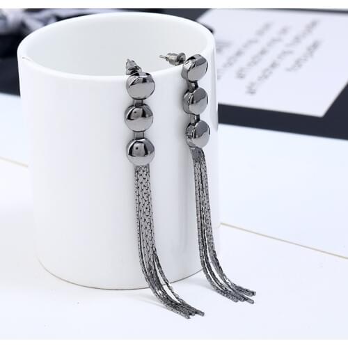 Korean Fashion Sweet Tassel Drop Earrings For Women Earring Earings Jewelry Earing Brincos Brinco 9cm Long Earrings Wholesale