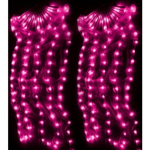 1 Pieces Fans Stage Performance Belly Dance LED Fans 180cm Level Hand Props Belly Dance Accessories Flashed Lights