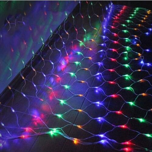 1.5M*1.5M 3X 2M 6x4M LED Net Mesh String Fairy Lights Christmas Garland Home Party Wedding Christmas Tree Decor