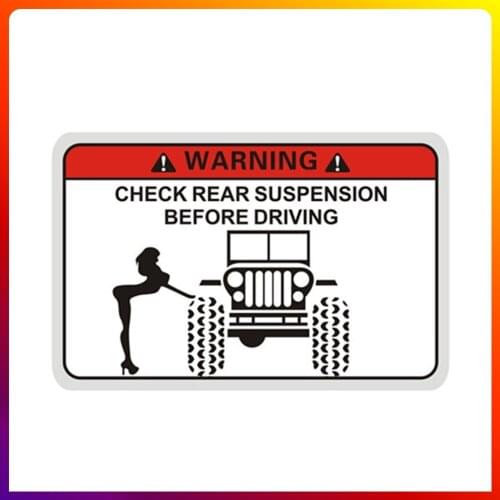 Funny in Car Safety Warning Reflective Decal Sticker Waterproof