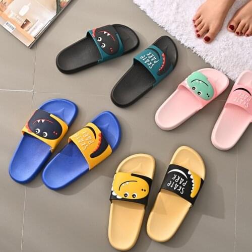 Slipper Female Cartoon Dinosaur Fashion Home Indoor Bathroom PVC Bath Slipper Man Shoes for Men House Slippers Shoes Woman
