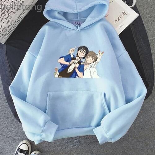 New Japanese Anime Woman Hooded Casual Fleece Female Hoody Umibe no Etranger Hoodie women sweatshirt Hooded Long Sleeve Tops