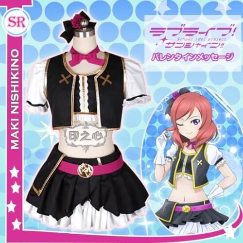 [STOCK] 2018 Anime Love Live Maki Nishikino cheerleaders SJ Uniform Cosplay Costume For Women Halloween Free Shipping Customized