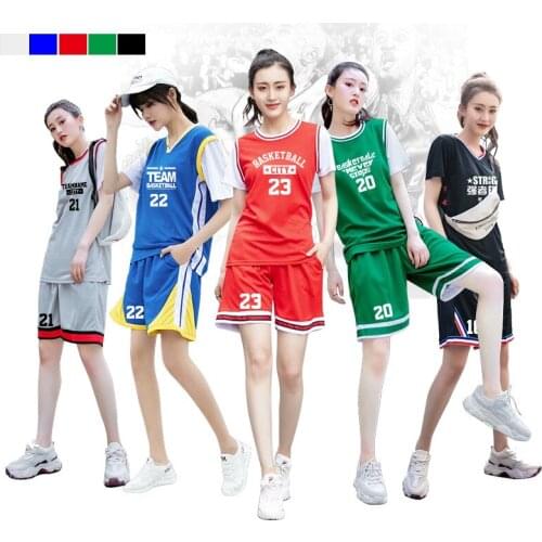 Women Basketball Jerseys Shorts Sets Sports Clothing Top Customized LOGO Name Number Girls College Basketball Training Suits