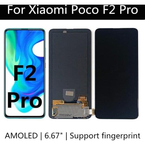 6.67" AMOLED For Xiaomi Poco F2 Pro LCD Display Touch Screen Replacement Accessory For pocophone f2 PRO RM2004J11G LCD Screen