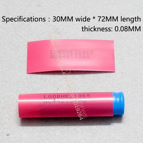 100pcs/lot 18650 lithium battery PVC heat shrinkable casing battery outer packaging shrink film casing