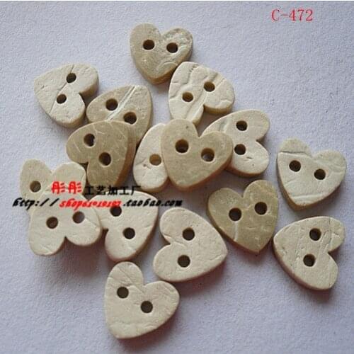 100 pieces/lot Natural Coconut Buttons Grament Buttons Diy Beads - 11*10mm C472