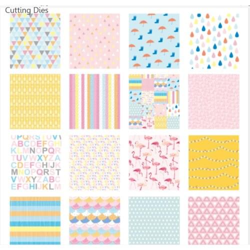 16Pcs/lot Spring Holiday Scrapbooking Pads Paper Origami Art Background Paper Card Making DIY Scrapbook Paper Craft