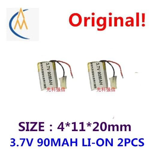 2PCS Polymer li-ion battery 3.7 V 041120 90 mah MP4 walkie-talkie/equipment/mini bluetooth headset 3 d glasses