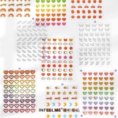 3Pc Beckoning Grocery Store Series Cute Pattern Gilding Stickers Scrapbooking Butterfly Decorative DIY Korean Stationery Sticker