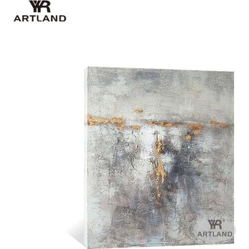 Abstract painting poster nordic handmade gold foil oil painting on canvas home wall decor hanging picture for living room sofa