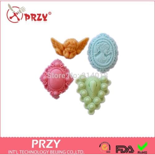 Anaglyph face/ jewelry/angel /cupcakes modelling silicon fondant Cake decoration mold wholesale fondant mold chocolate mold