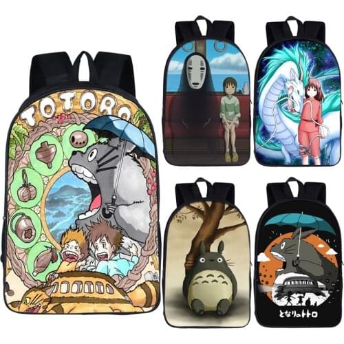 Anime Totoro Backpack Children School Bags for Teenager Boys Girls Daypacks Cartoon School Backpacks Kids Bookags