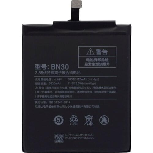 BN30 Battery For Xiaomi Redmi 4A 3120mAh Redrice Hongmi 4A Lithium Polymer Replacement Bateria Free Repair Tools