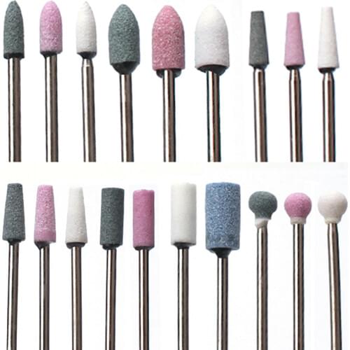 21 Type Corundum Nail Drill Milling Cutter Ceramic Stones Bits Electric Files Manicure Machine Equipment Nail Tools Accessory