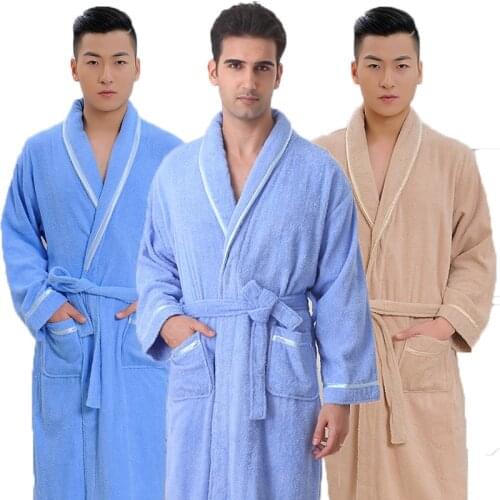 Cotton Men Bathrobe Women Fashion Pajamas Towel Fleece Long Bridesmaid Robes Kimono Soft Warm Night Robe Spring Summer White