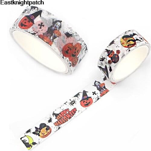 Halloween theme DIY Scrapbooking album ribbon decoration washi Paper Masking Tape Printed Pattern sticker school supply E0909