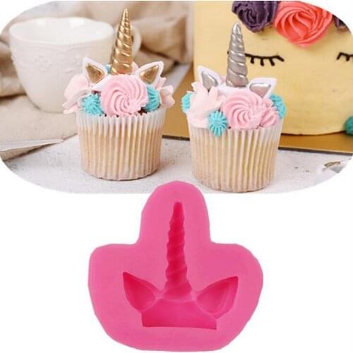 Cake Tool 1 pc Unicorn Horse Ear Silicone Mold Sugarcraft Chocolate Fondant Tool Sugarcraft Mould