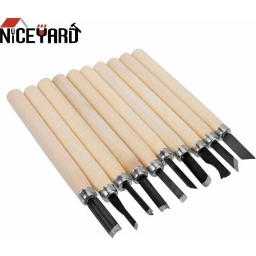 NICEYARD Hand Wood Carving Knife Tool 10pcs/Set Chisel Detailed Woodworking Hand Tool DIY Hand Tool