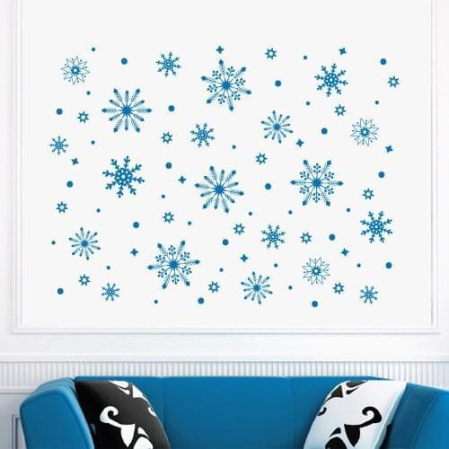 Beautiful Frozen Snowflake Snow Wall Decals Window Decor Home Decorative Merry Christmas Wall Sticker Y-731