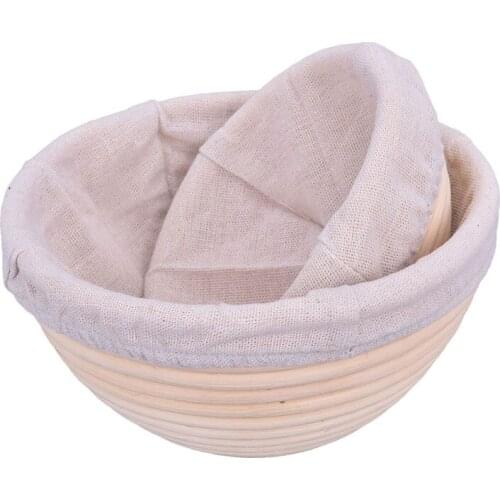 Round Rattan Bread Proofing Basket With Cover Sourdough Proving Basket bakery