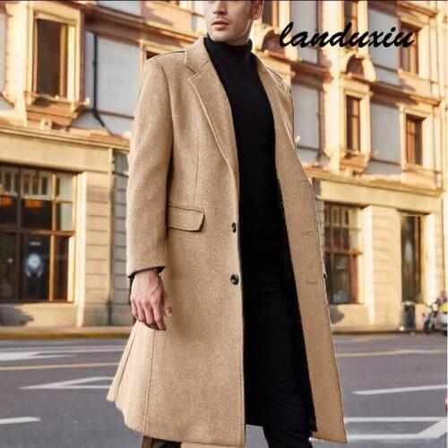 Landuxiu Mens Long Coats