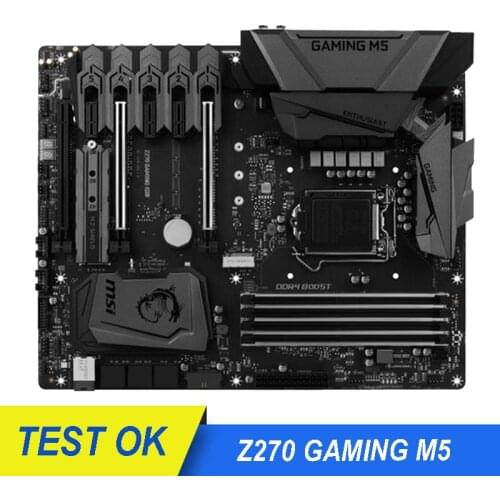 For Z270 GAMING M5 Desktop MainboardIntel Z270 LGA 1151 DDR4 PCI-E 3.0 Core i7 i5 i3 Processor ATX Used Motherboard