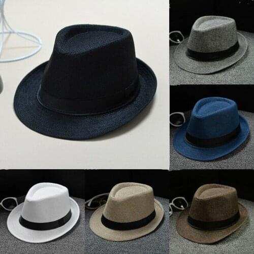 Fashion Mens Ladies Straw Trilby Fedora Hat Summer Sun Cap Beach Party Hats New