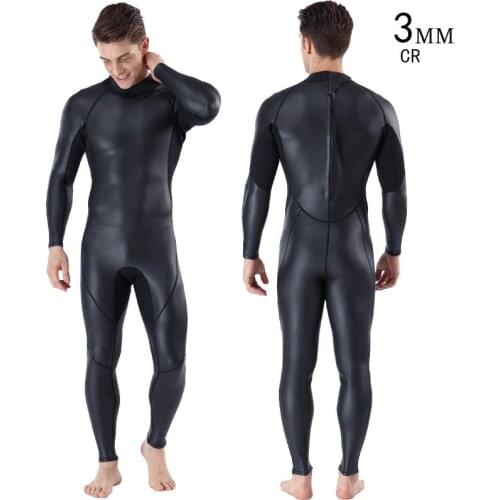 Mens Light Leather Wetsuit 3MM neoprene spearfishing Wetsuit Triathlon CR Rubber thermal Scuba diving suit One piece swimsuit