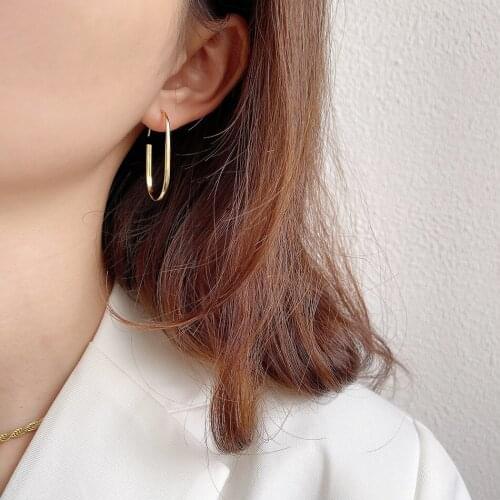 Prevent allergy 925 Sterling Silver U Shape Stud Earrings For Women Party Wedding Jewelry Accessories