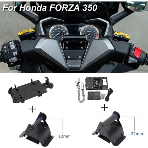 NEW Motorcycle Front Phone Stand Holder Smartphone Phone GPS Navigaton Plate Bracket For Honda Forza 350