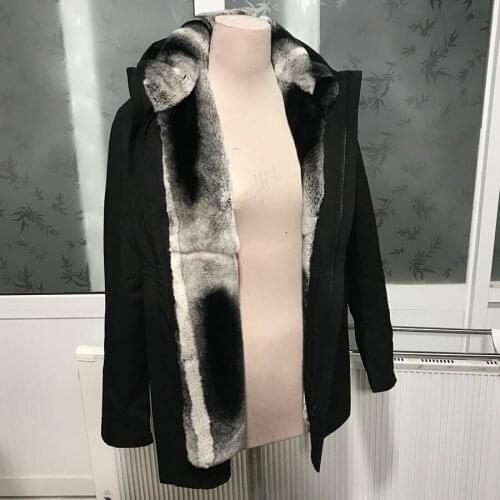 New Short Coat Mens Jackets Fall Winter Real Rabbit Fur Lining Parka Fashion Outwear High-Quality