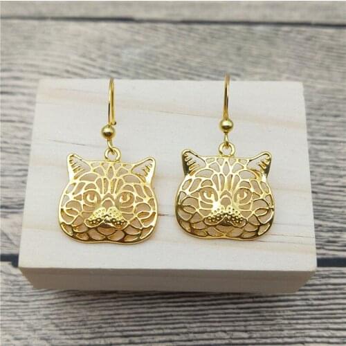 New Exotic Cat Drop Earrings Trendy Style Exotic Cat Dangle Earrings Fashion Pet Cat Earrings Women Jewellery