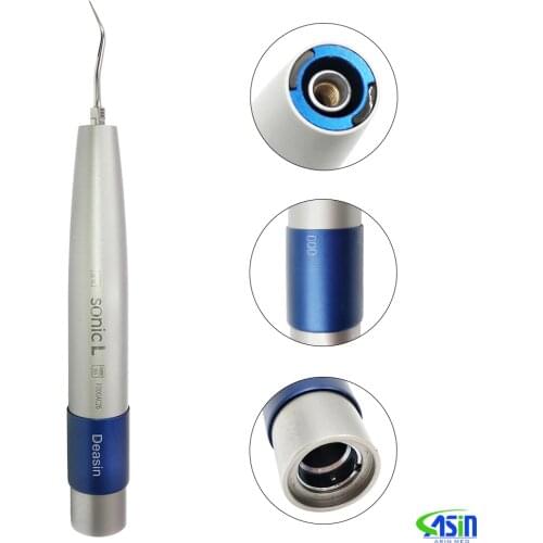Portable unit ultrasonic piezo fiber optic led air scaler dental handpiece tools instrument with S1 S2 S3 tips