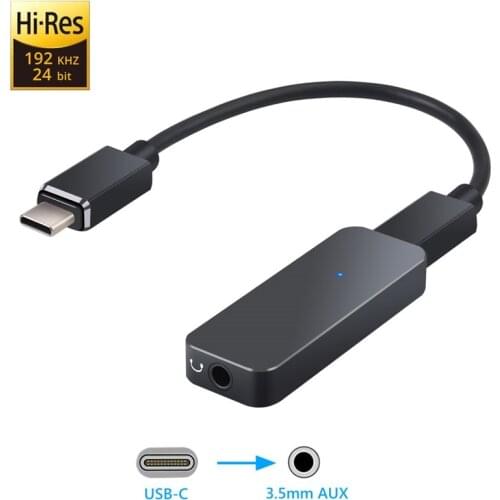 192kHz USB C DAC Converter Portable HIFI Headphone Amplifier Type C to 3.5mm earphone Adapter For Android System Smartphone