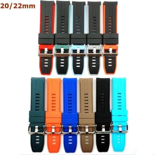 20mm 22mm Quick Release Soft Silicone Strap for Huawei Watch GT2 Samsung Galaxy Gear S3 Smartwatch Replacement Wristband