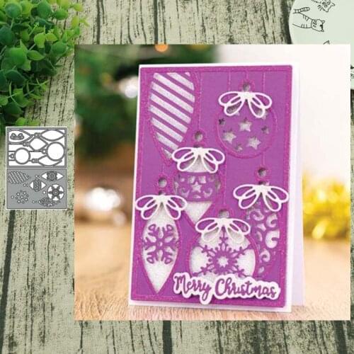 Christmas lantern overlap background METAL CUTTING DIES Stencil Scrapbooking Photo Album Card Paper Embossing Craft DIY