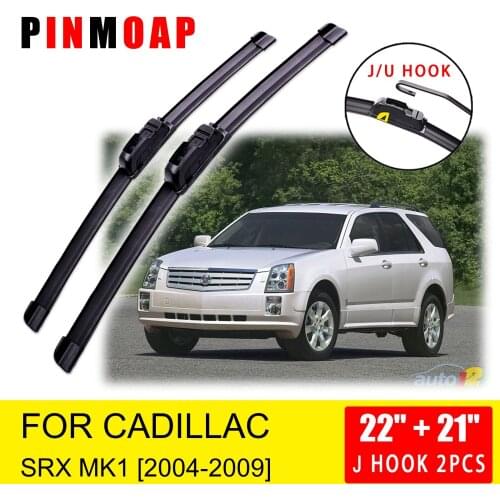 For Cadillac SRX MK1 2004 2005 2006 2007 2008 2009 Front Wiper Blades Brushes Cutter Accessories U J Hook
