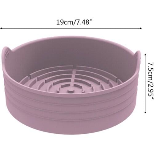 C5AD Air Fryer Silicone Pot Oven Heating Baking Tray Bread Fried Chicken Pizza Basket