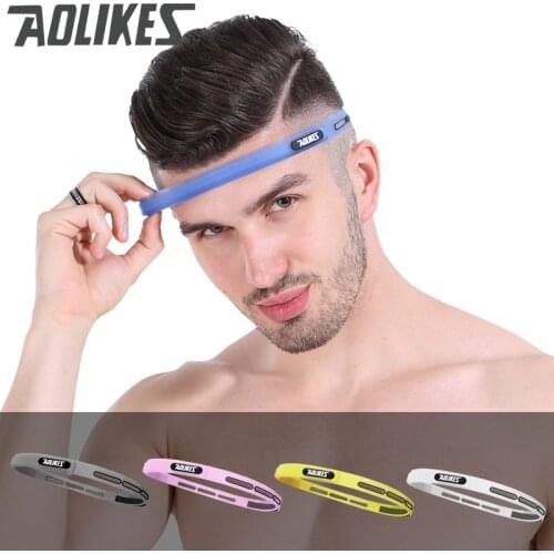 Aolikes Men Women Sports Hair Bands Elastic Pilates Yoga Silicone Guiding Belt Sweat Head Band Headwear Sweatband Gym Protector