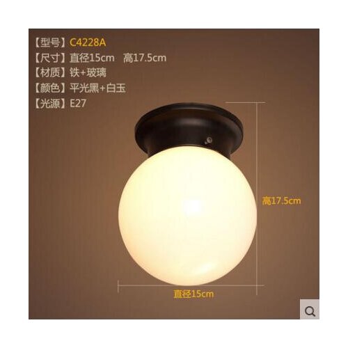 Glass American Retro LED ceiling Lamp For Living Room Loft Industrial Vintage Ceiling Light Fixtures Plafonnier Luminaire