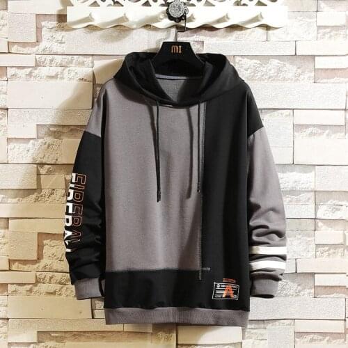 Hoodies Sweatshirts Streetwear Patchwork Brand Black White Fashion Clothe Spring Autumn 2021 Skateboard Casual New Mens Hip Ho