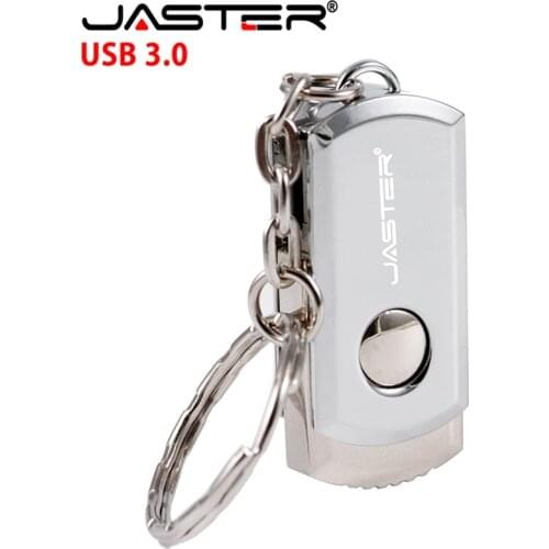 JASTER Stainless steel USB Flash Drive USB 3.0 Portable Pen Drive with Key Chain 64GB 32GB 16GB 8GB 4GB 128GB Memory Stick