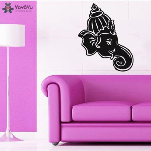 YOYOYU Wall Decal Hindu God Elephant Vinyl Wall Stickers Livingroom Ganesh Interior Design Art Mural Buddha Home Decor DIY SY564